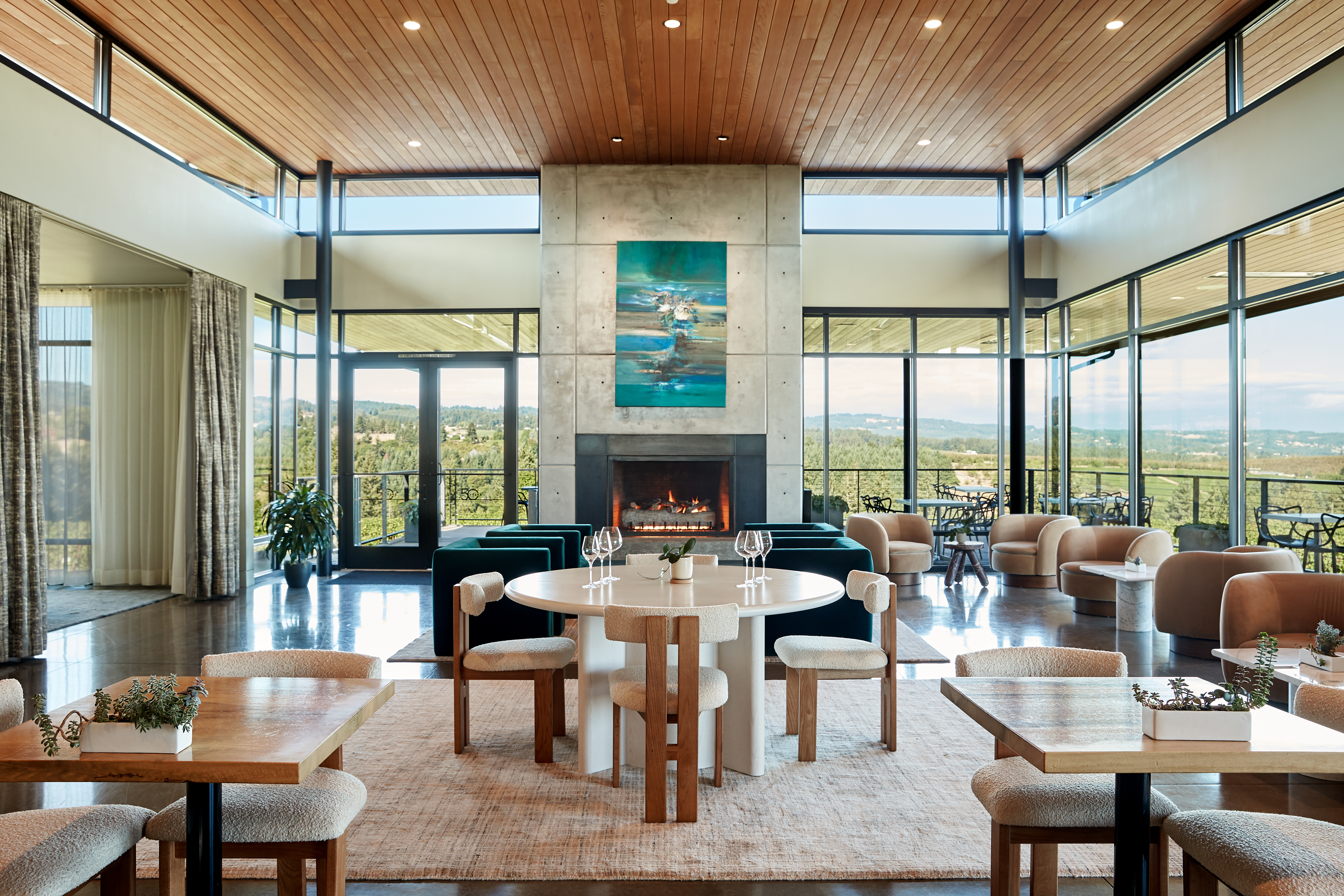 Ponzi Vineyards tasting room interior
