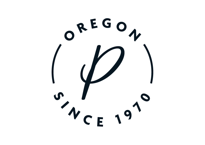Black circular Ponzi Vineyards logo